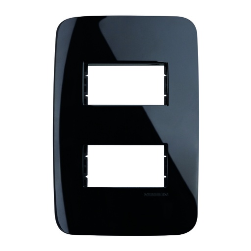 [N0372-NG] PLACA 2 VENTANAS NEGRA