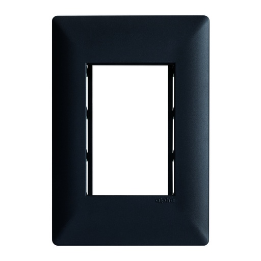 [E913BK3] PLACA 3 VENTANAS BLACK