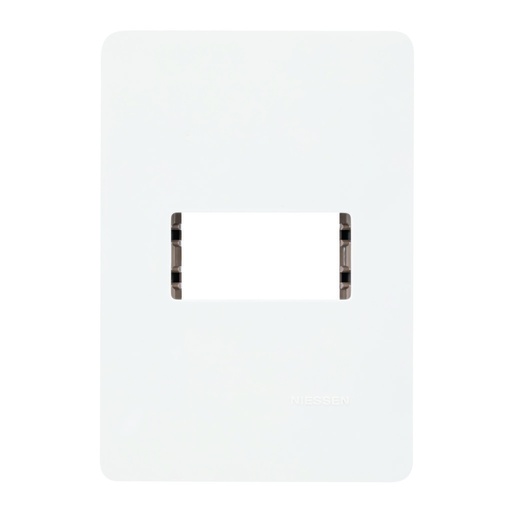 [N1371-BL-CT] PLACA BLANCA DE 1 MODULO CHASIS CHOCOLATE NIESSEN SERIE UN