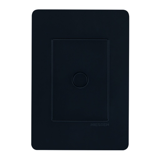 [N1370-NS] PLACA UNNO CIEGA NEGRO SOFT CHASIS NEGRO