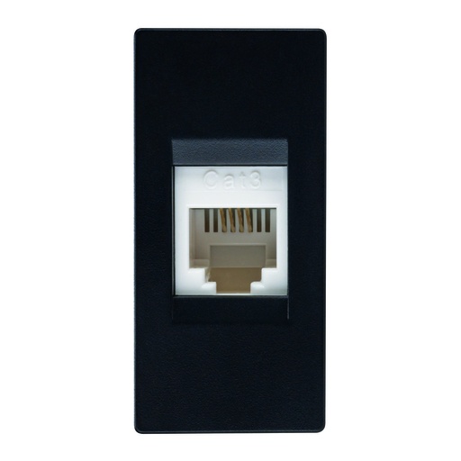 [N1117-NS] TOMA TELEFONICA 4H RJ11 NEGRO SOFT