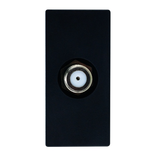 [N1150-NS] TOMA TV COAXIAL (ROSCADO) NEGRO SOFT